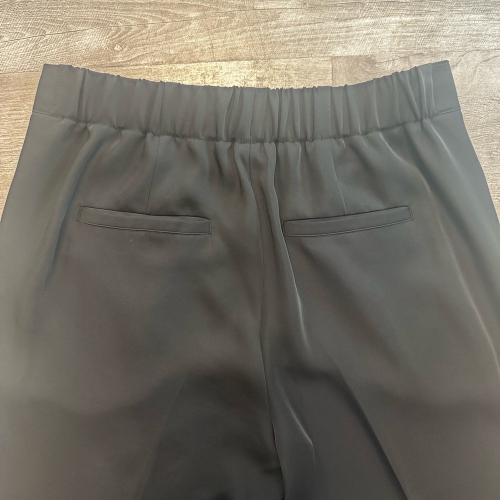 Vince Tapered Black Pull On High Rise Straight Leg Pockets Pants Womens Sz. M - Picture 5 of 9